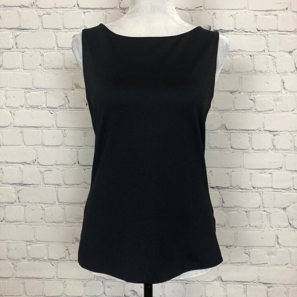 Judy P Black Stretch Knit Sleeveless Top Size M - Picture 1 of 7